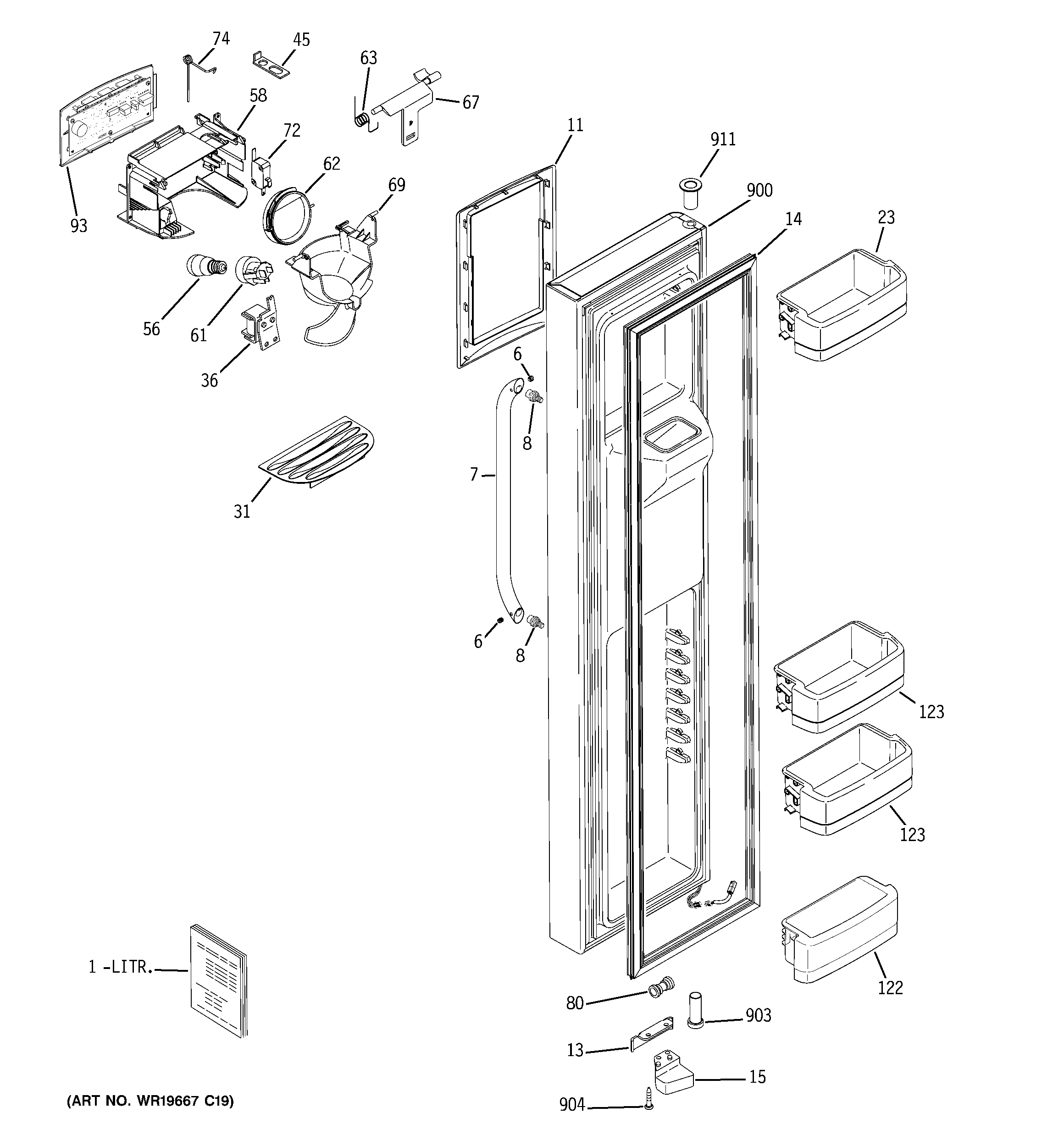 Freezer door
