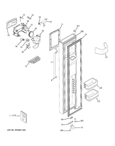 Freezer door