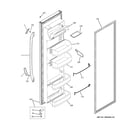 GE GSE20JEWGFWW fresh food door diagram