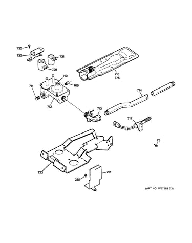Gas valve & burner assembly