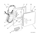 GE DLLSR33EF3WC front panel & door diagram