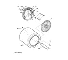 GE DLLSR33EF3WC drum diagram