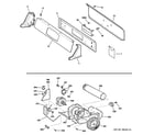 GE DNCD450GG3WC backsplash, blower & motor diagram