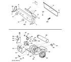 GE DPSE810GG3WT backsplash, blower & motor diagram