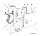 GE DVLR223GG4WW front panel & door diagram