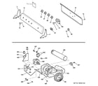 GE DWXR483EG4WW backsplash, blower & motor diagram