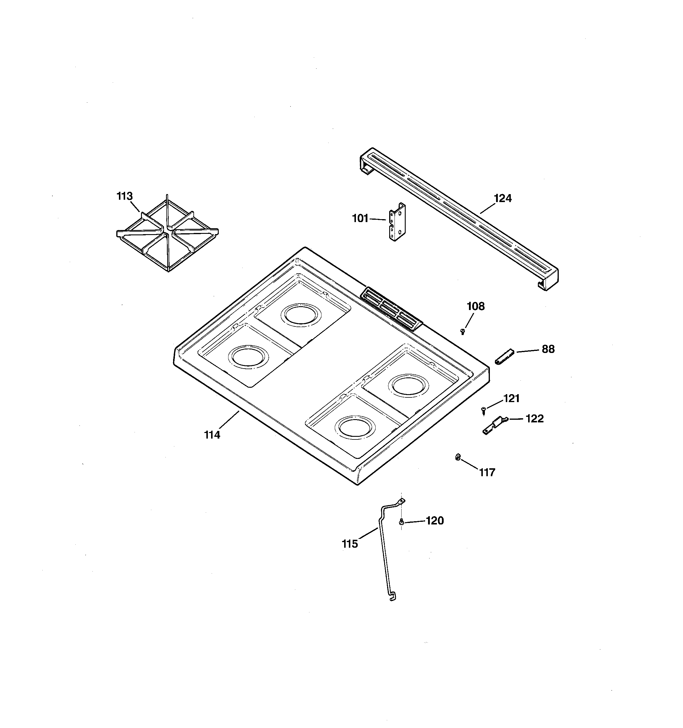 Control panel & cooktop