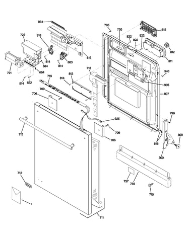 Escutcheon & door assembly