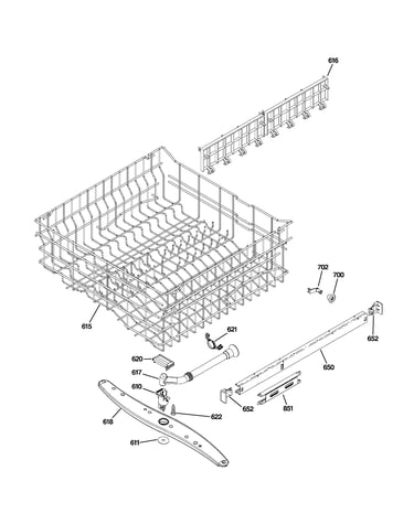 Upper rack asssembly