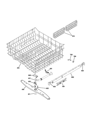 Upper rack assembly