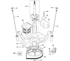 GE WJRE5500G2WW suspension, pump & drive components diagram