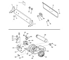 GE DBSR463EG5WW backsplash, blower & motor assembly diagram
