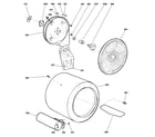 GE DCVH515GF5WW drum diagram