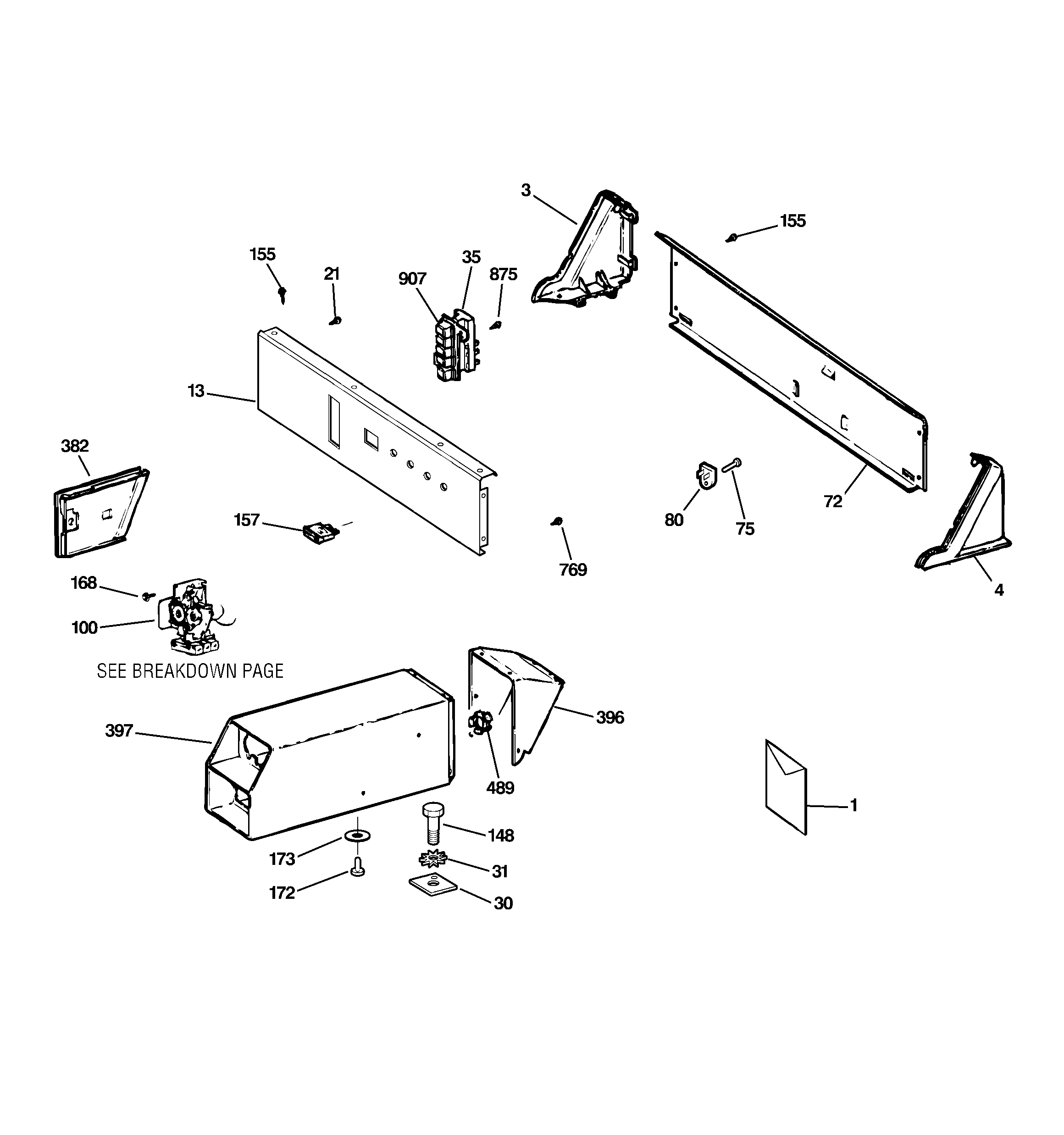 Control panel & coint box assembly