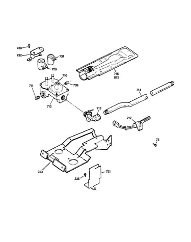 Gas valve & burner assembly