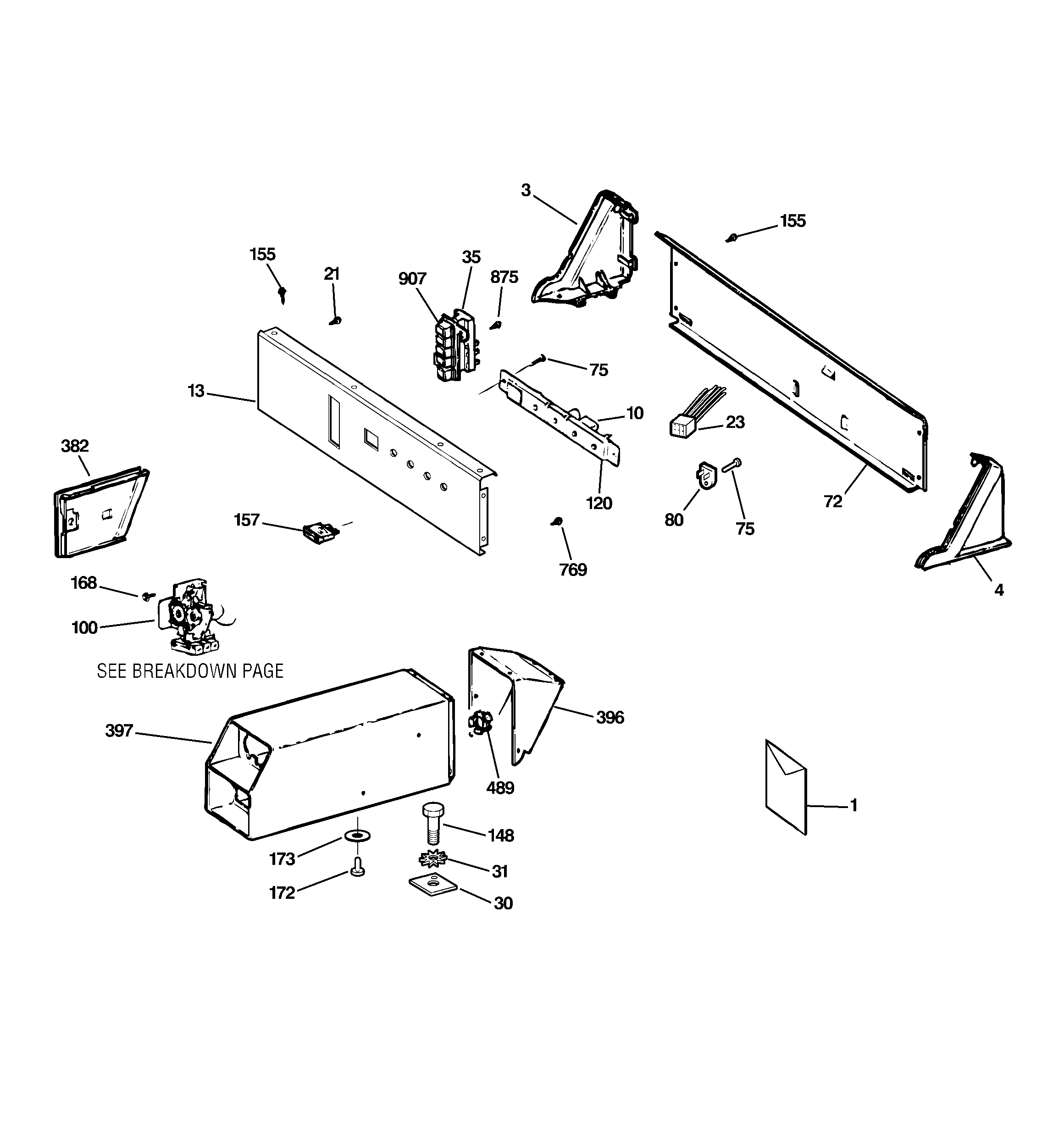 Control panel & coint box assembly