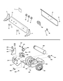 Backsplash, blower & motor assembly