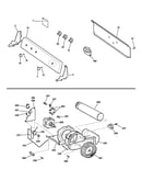 Backsplash, blower & motor assembly