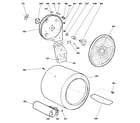 GE DISR333FC8WW drum diagram
