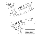 GE DISR333FG5WW gas valve & burner assembly diagram