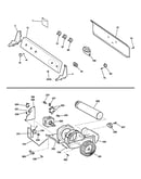 Backsplash, blower & motor assembly
