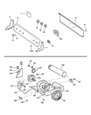 Backsplash, blower & motor assembly