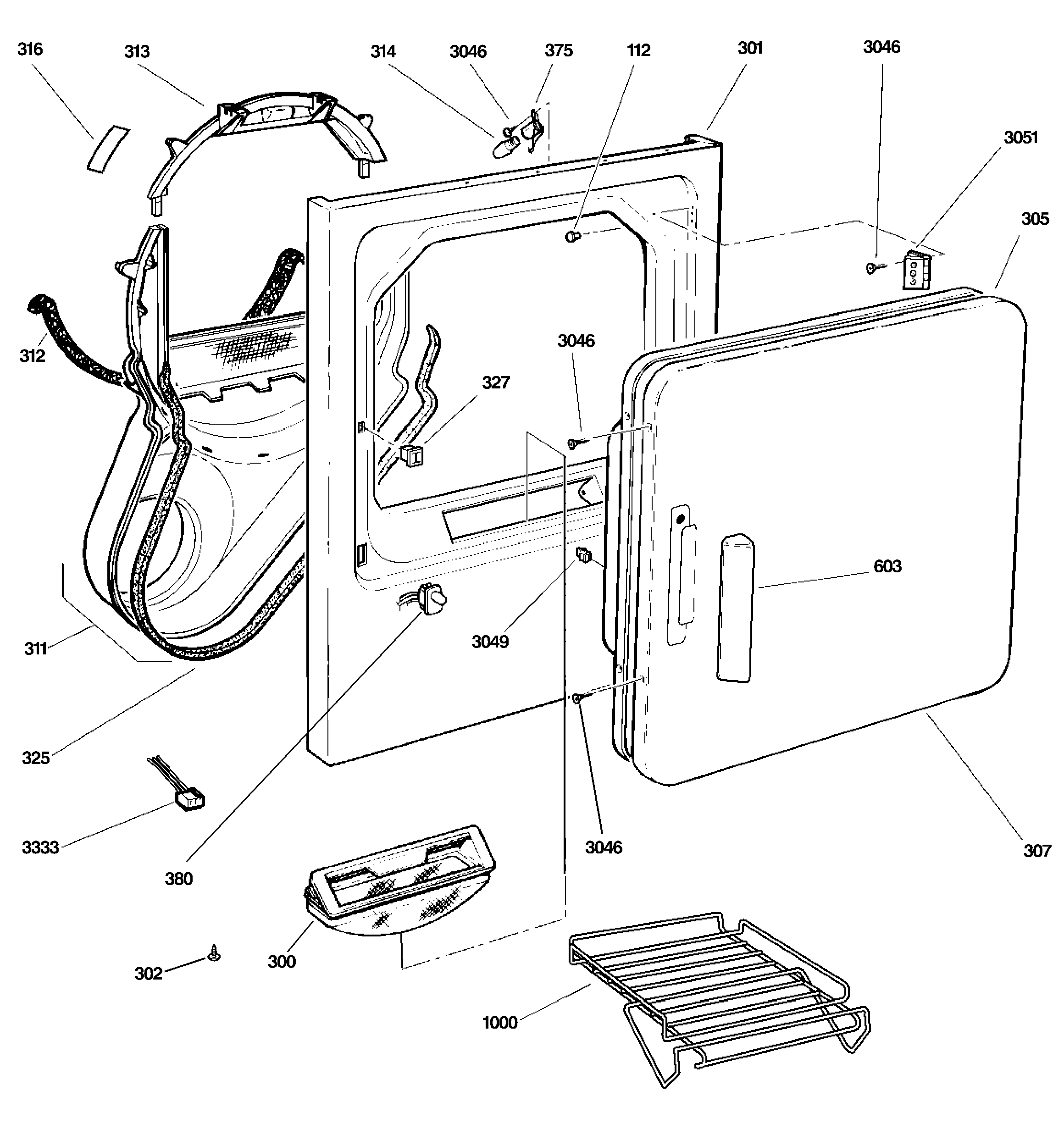 Front panel & door