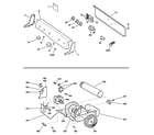 GE DPSR610EG4WT backsplash, blower & motor assembly diagram