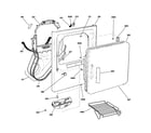 GE DPSR610GG4WT front panel & door diagram