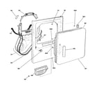 GE DVLR223EG5WW front panel & door diagram