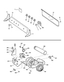 Backsplash, blower & motor assembly