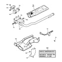 GE DWXR483GG5WW gas valve & burner assembly diagram