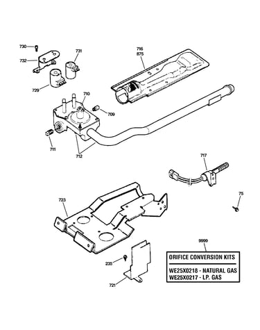 Gas valve & burner assembly