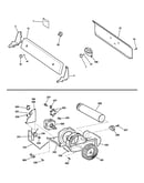 Backsplash, blower & motor assembly