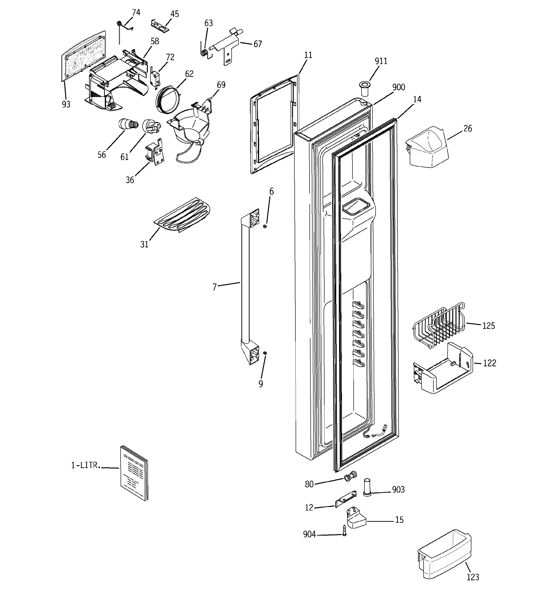 Freezer door