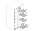 GE GSHS5PGXAESS freezer shelves diagram