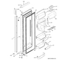 GE PJE25PGTFFKB fresh food door diagram