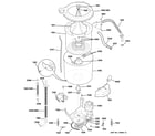 GE WSM2700HAWWW tub & motor diagram