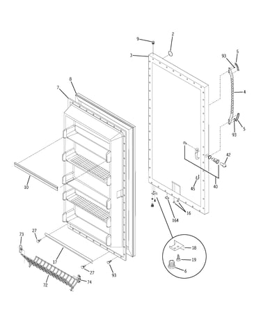 Freezer door
