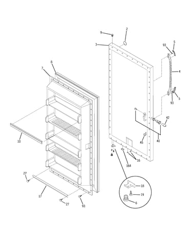 Freezer door