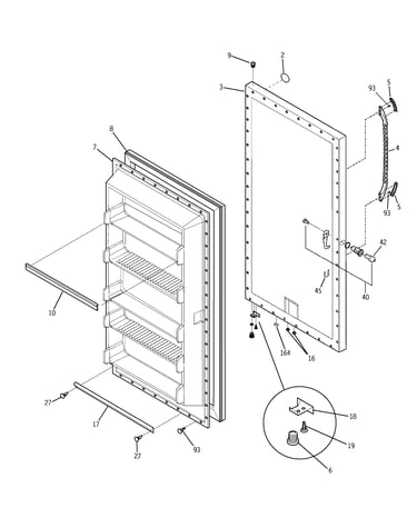 Freezer door