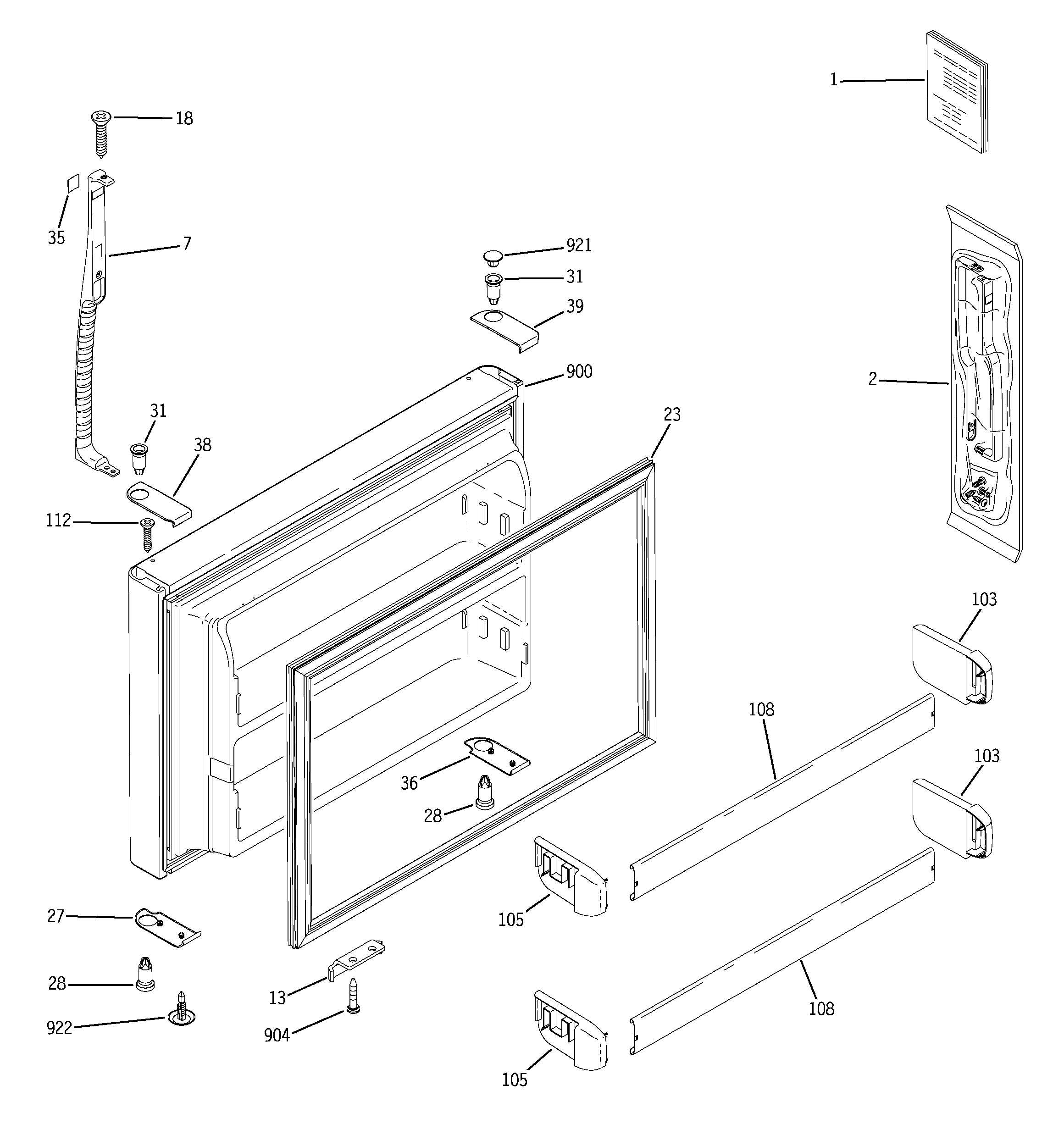 Freezer door