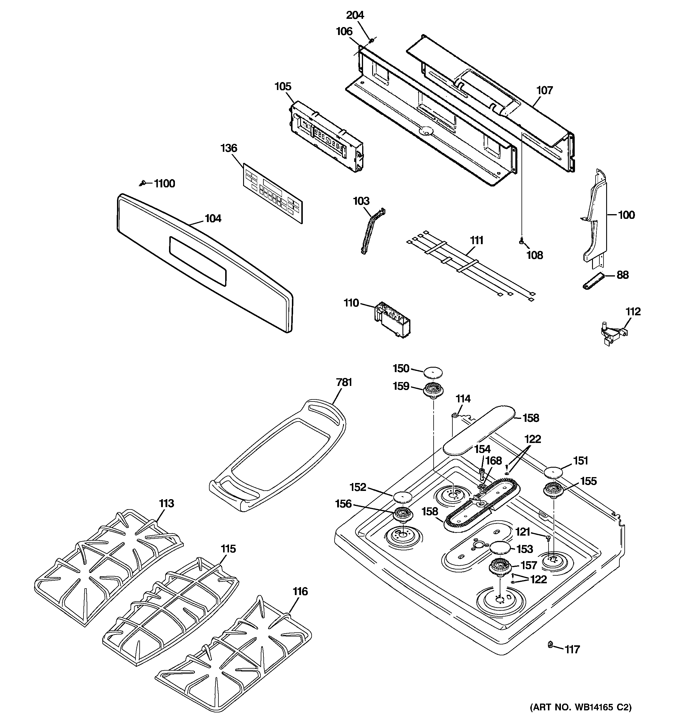 Control panel & cooktop