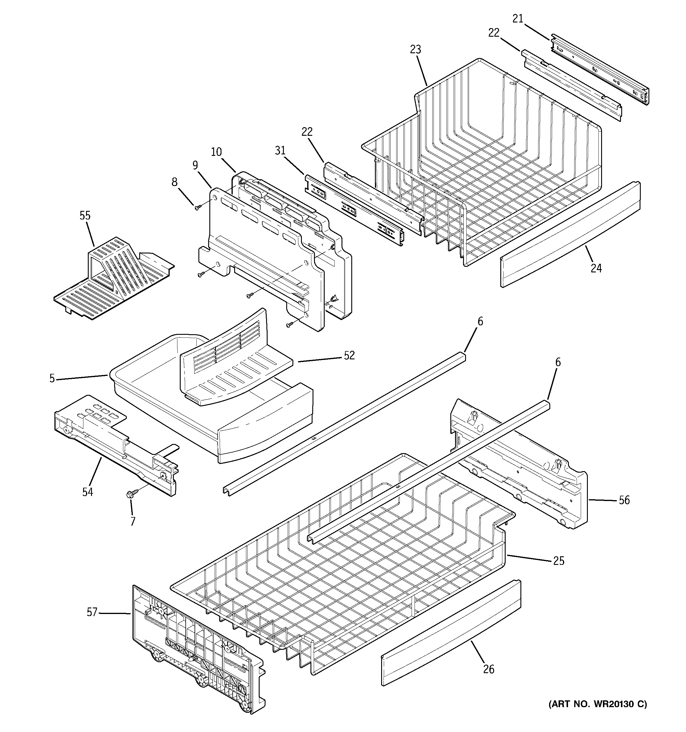 Freezer shelves