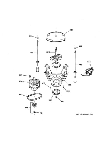 Suspension, pump & drive components