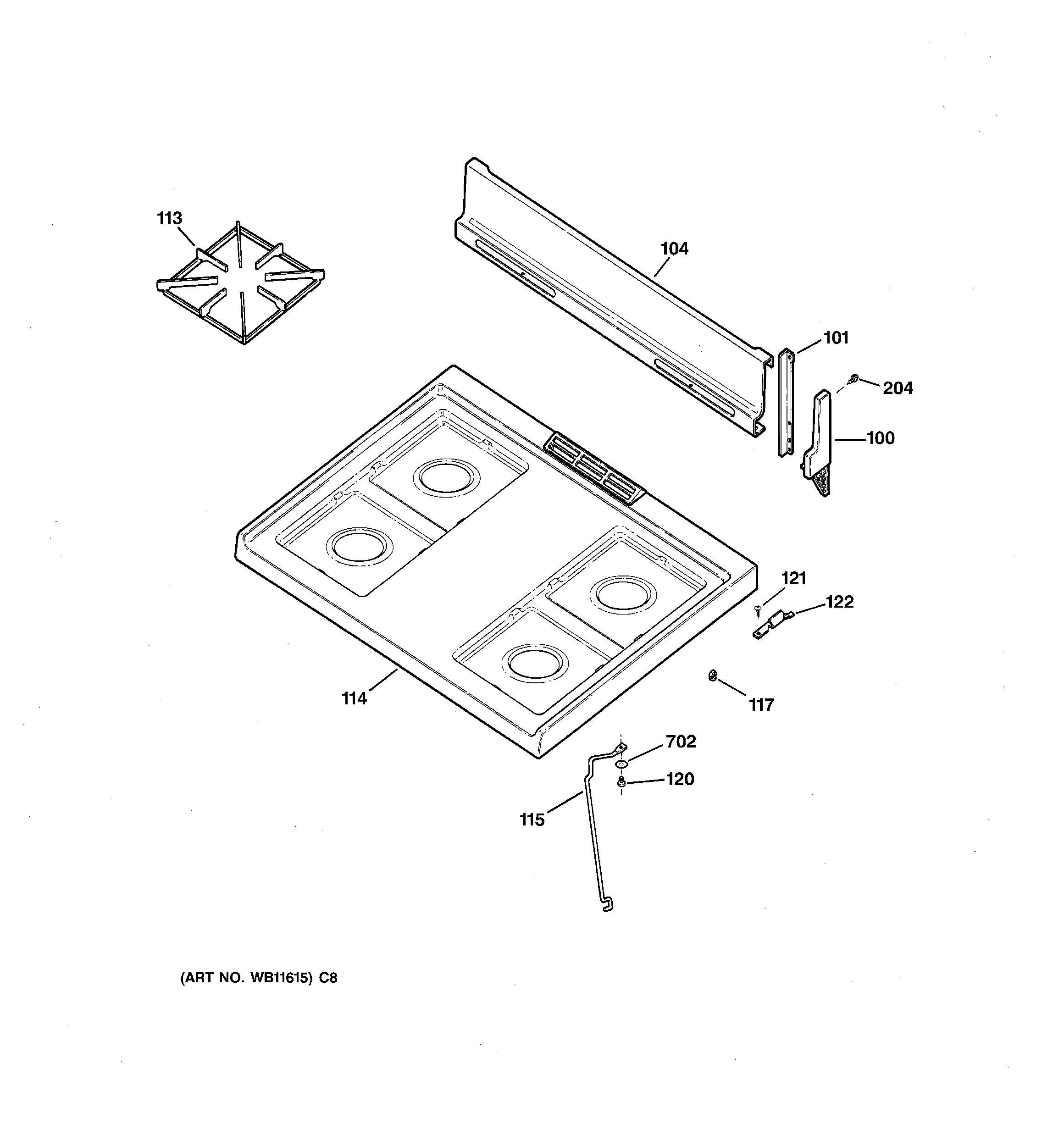 CONTROL PANEL & COOKTOP