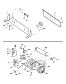 Backsplash, blower & motor assembly