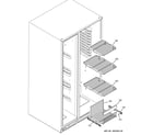 GE GSS25KSWASS freezer shelves diagram