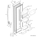 GE PCF23NGWCWW fresh food door diagram