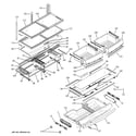 GE PFSF5NFXBWW fresh food shelves diagram